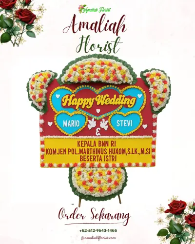 Karangan Papan Bunga Pernikahan di Cipameungpeuk